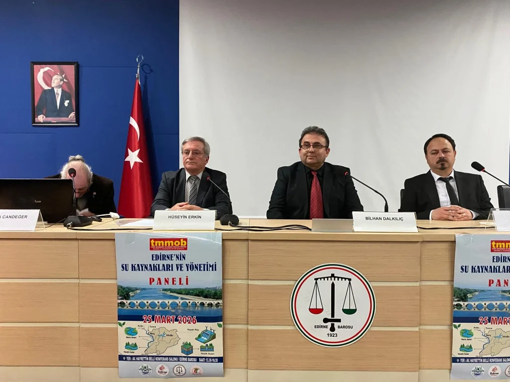 Türk Mühendis ve Mimarlar Odaları Birliği (TMMOB) Edirne İl Koordinasyon Kurulu (İKK), su krizine ve kaynakların yönetimine dikkat çekmek amacıyla “Edirne’nin Su Kaynakları ve Yönetimi” panelini düzenledi. 