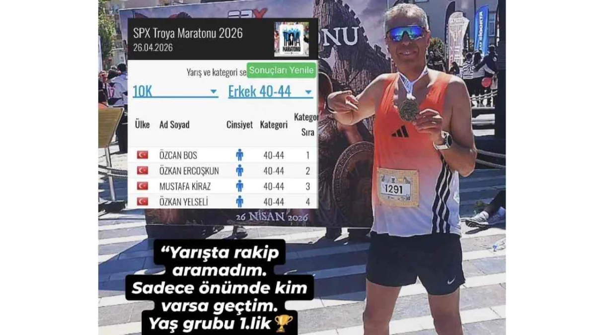 Troya Maratonu’nda Edirne’nin Gururu: Özcan Bos Kategorisinde Birinci Oldu