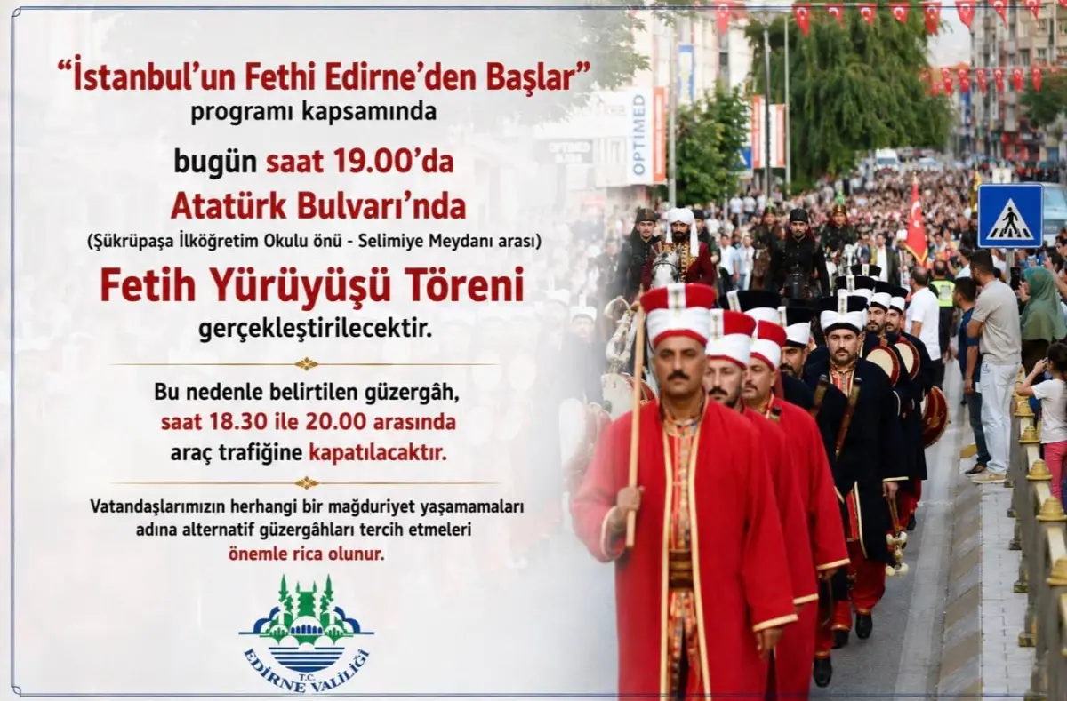 Dikkat: Fetih Yürüyüşü'nde trafik düzenlemesi!