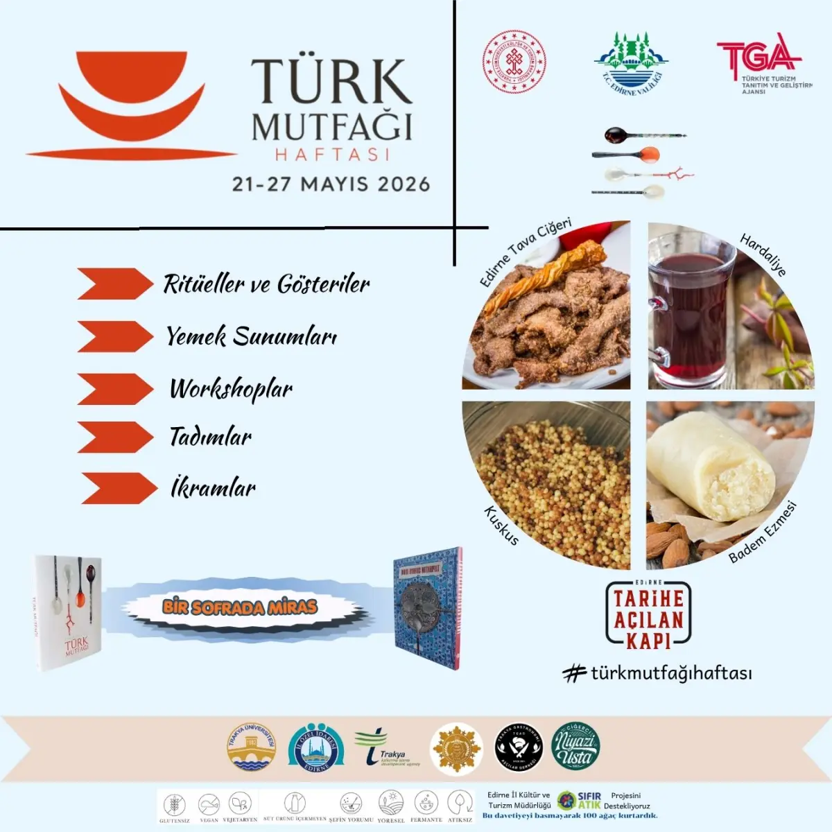 Edirne’de “Bir Sofrada Miras” Buluşması