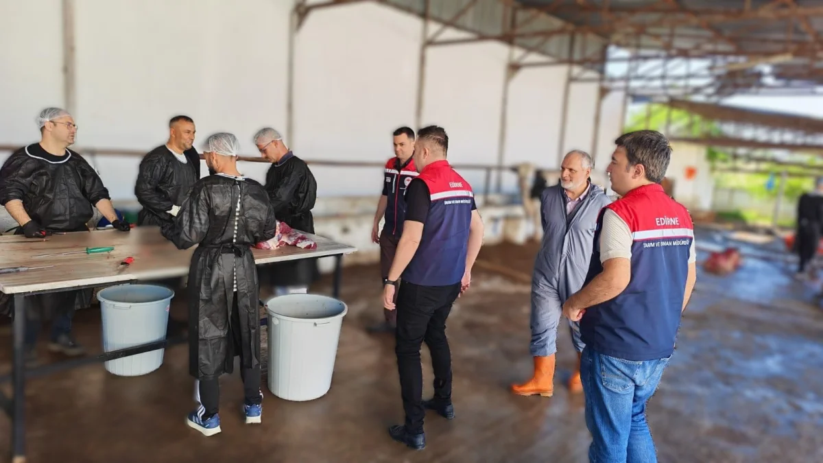 Edirne'de kurban kesim alanlarında denetimler gerçekleşti