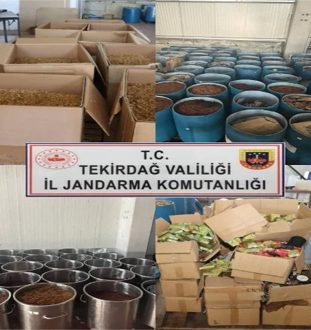 23 ton 900 kilogram kaçak tütün ele geçirildi