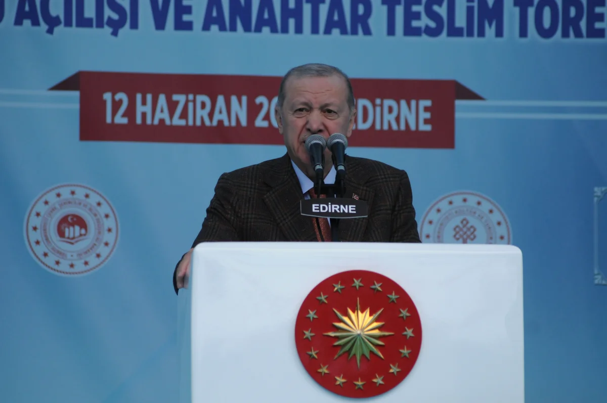Cumhurbaşkanı Erdoğan Edirne'deki yatırımları sıraladı: