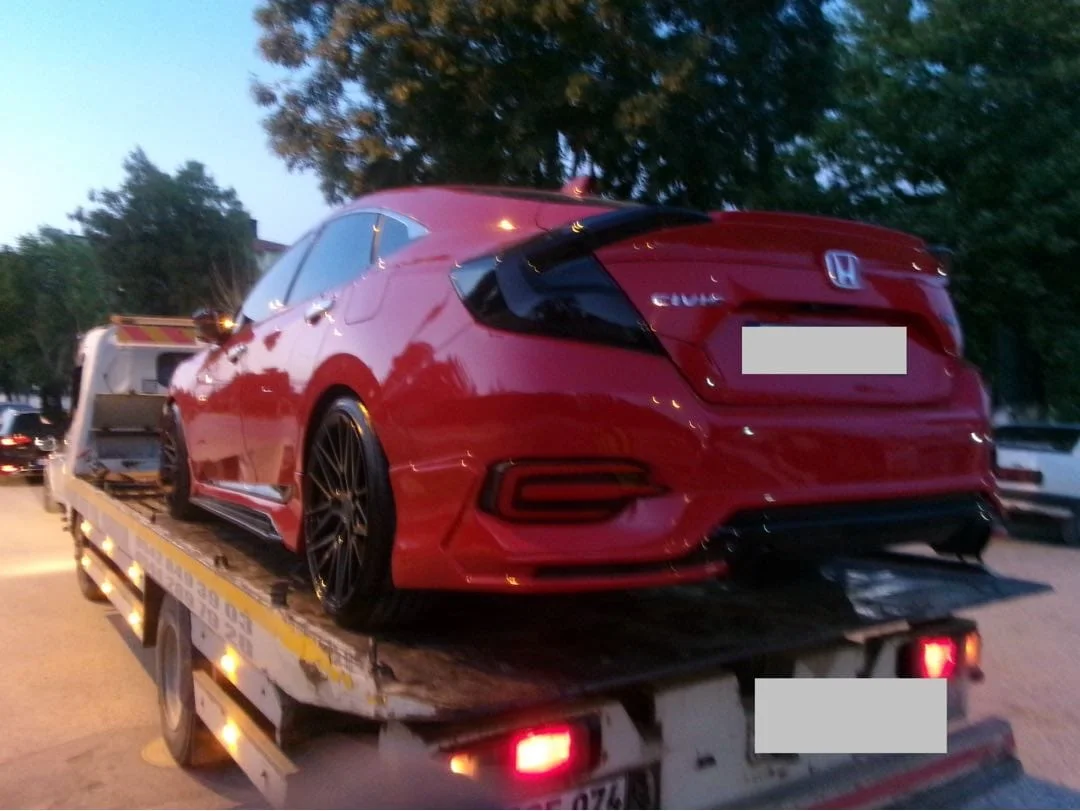 Edirne'de drift yapan alkollü sürücüye ceza yağdı!