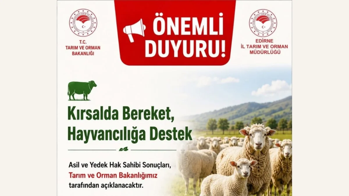 Tarım İl Müdürlüğü'nden 'küçükbaşa destek' uyarısı