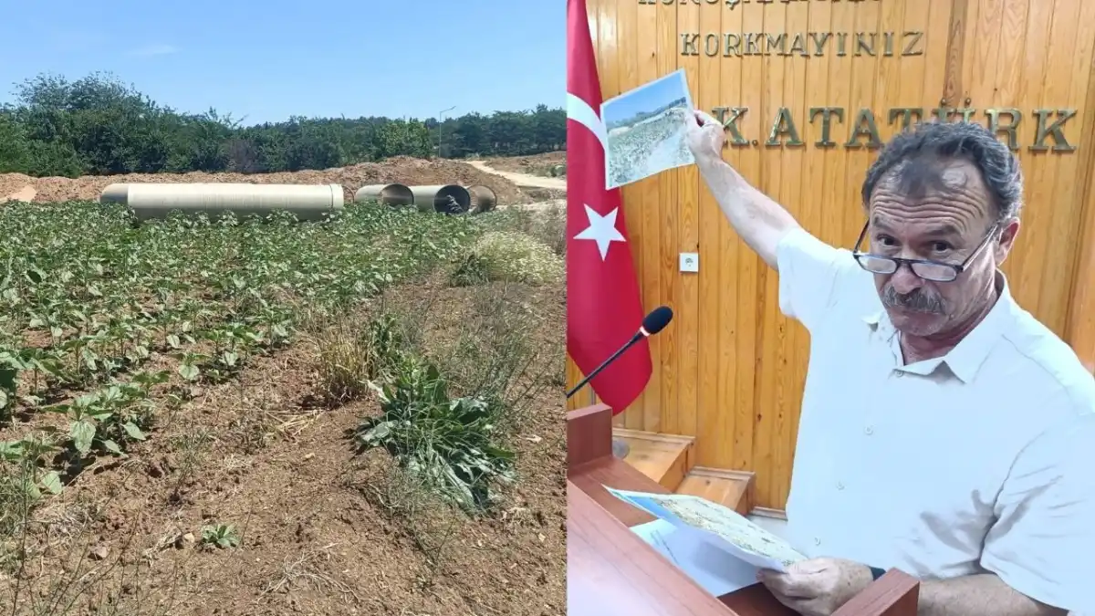'Ekili alandaki boru çalışması çiftçiyi zarara uğrattı'