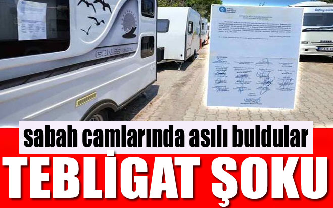 Konyaaltı'ndaki Karavancılara Tebligat