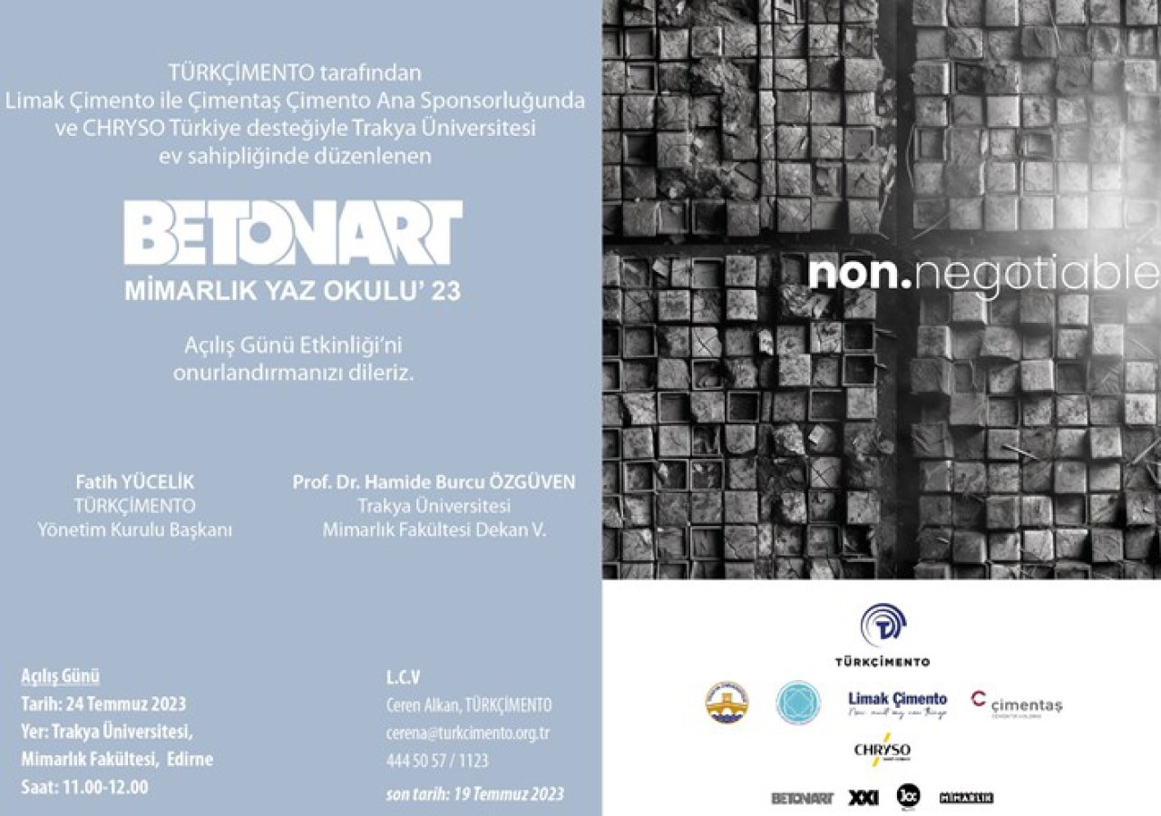 Mimarlık Yaz Okulu’nda ev sahibi Trakya Üniversitesi