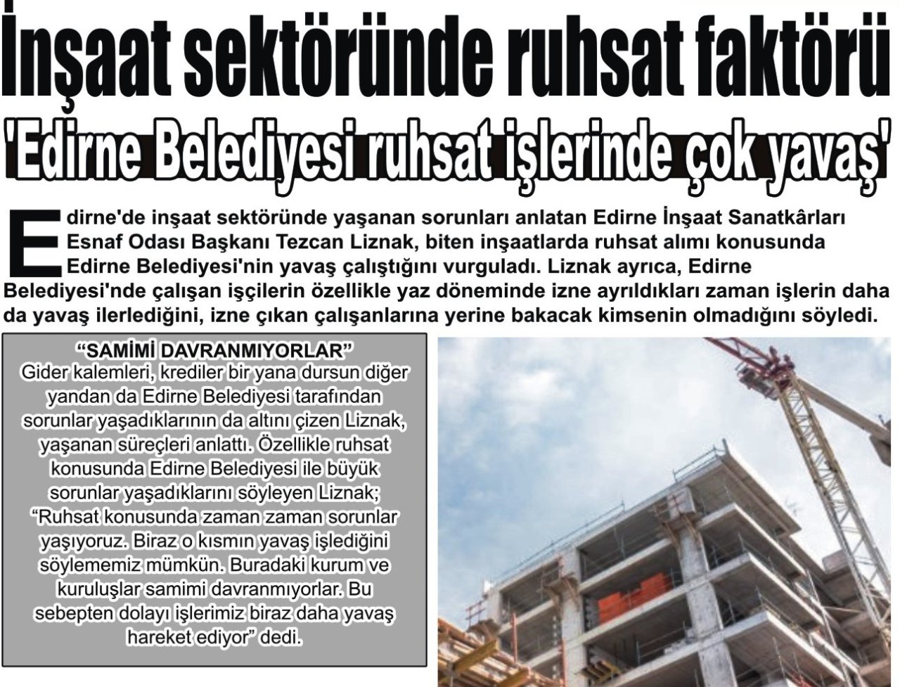 İnşaat sektöründe ruhsat faktörü