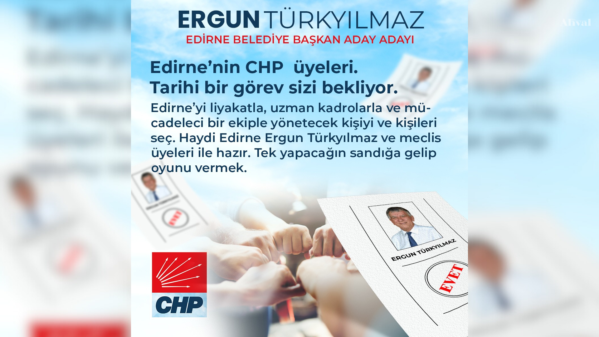 Türkyılmaz ön seçim için iddialı