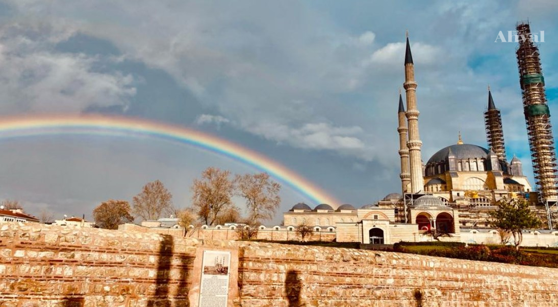 Gökkuşağı Edirne’ye çok yakıştı