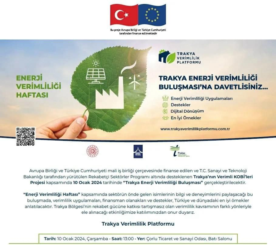 Trakya Enerji Verimliliği Çorlu'da buluşuyor