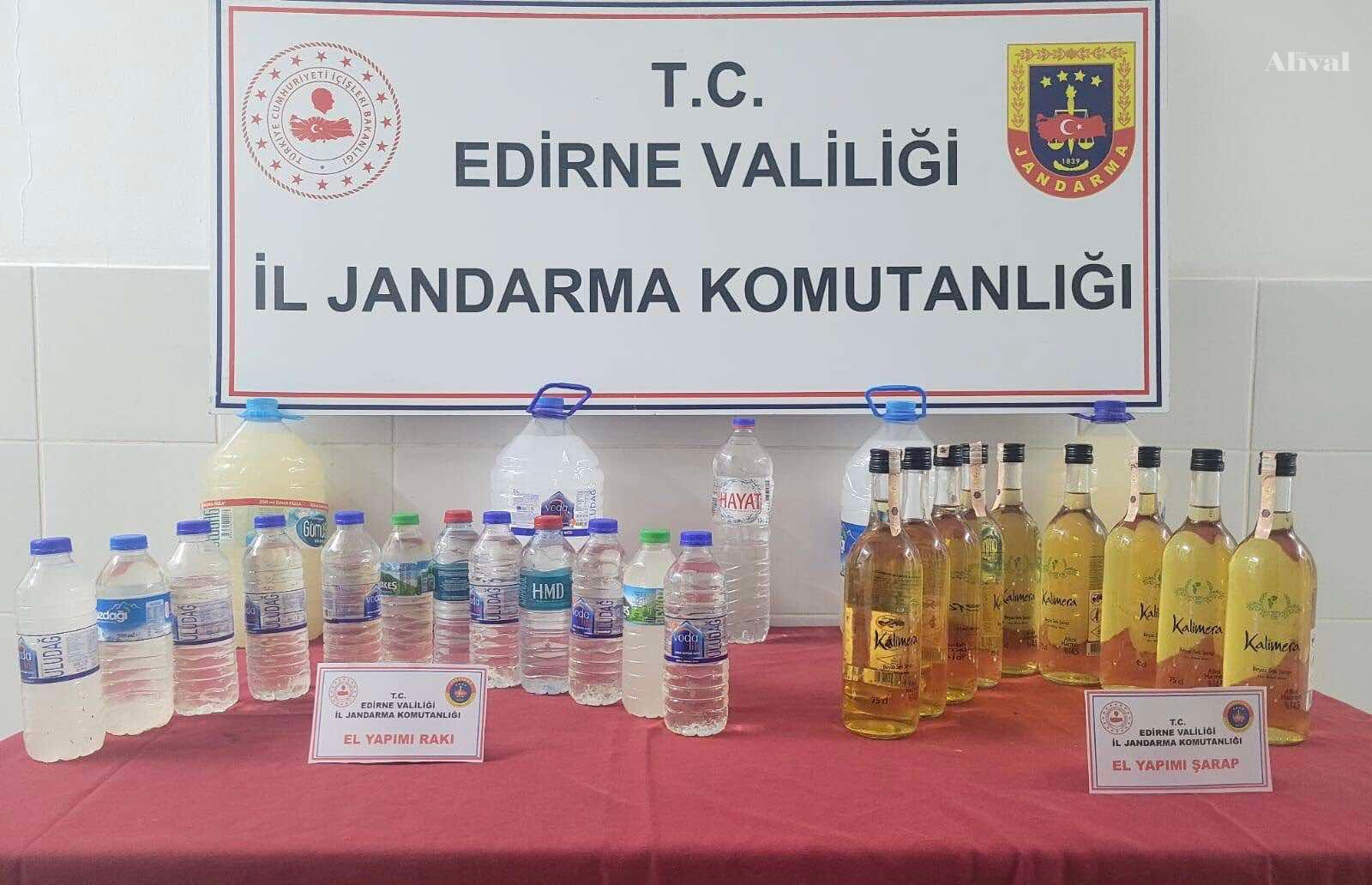 Kaçak içkilere jandarma engeli