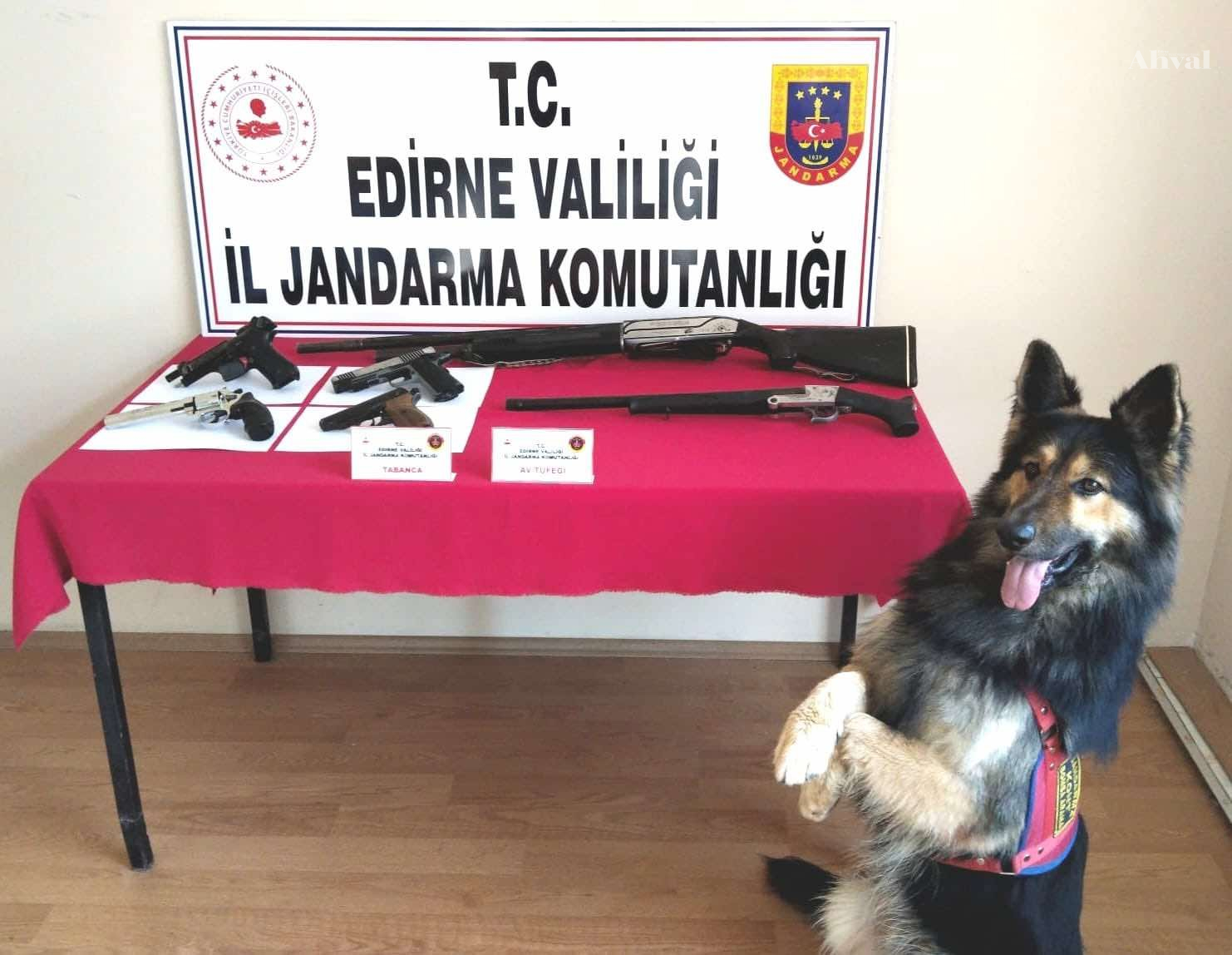 Evinde birçok tabanca ve av tüfeği çıktı