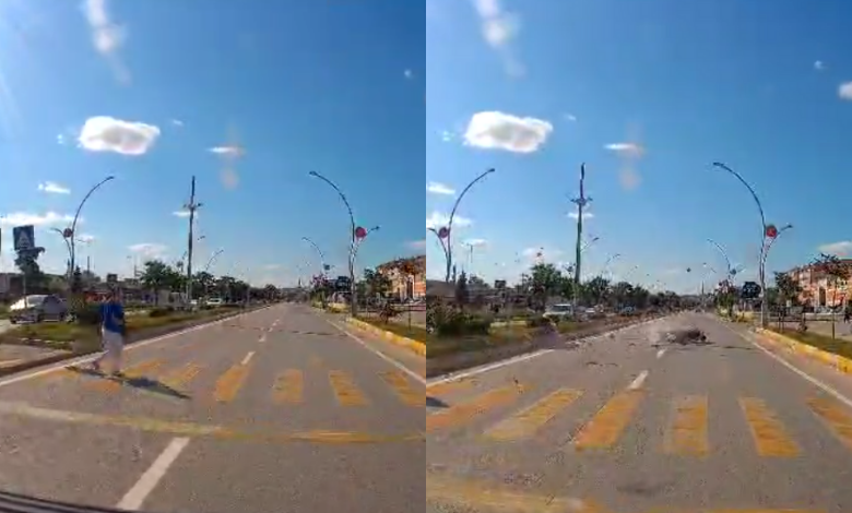 Yaya geçidinde kahreden kaza!