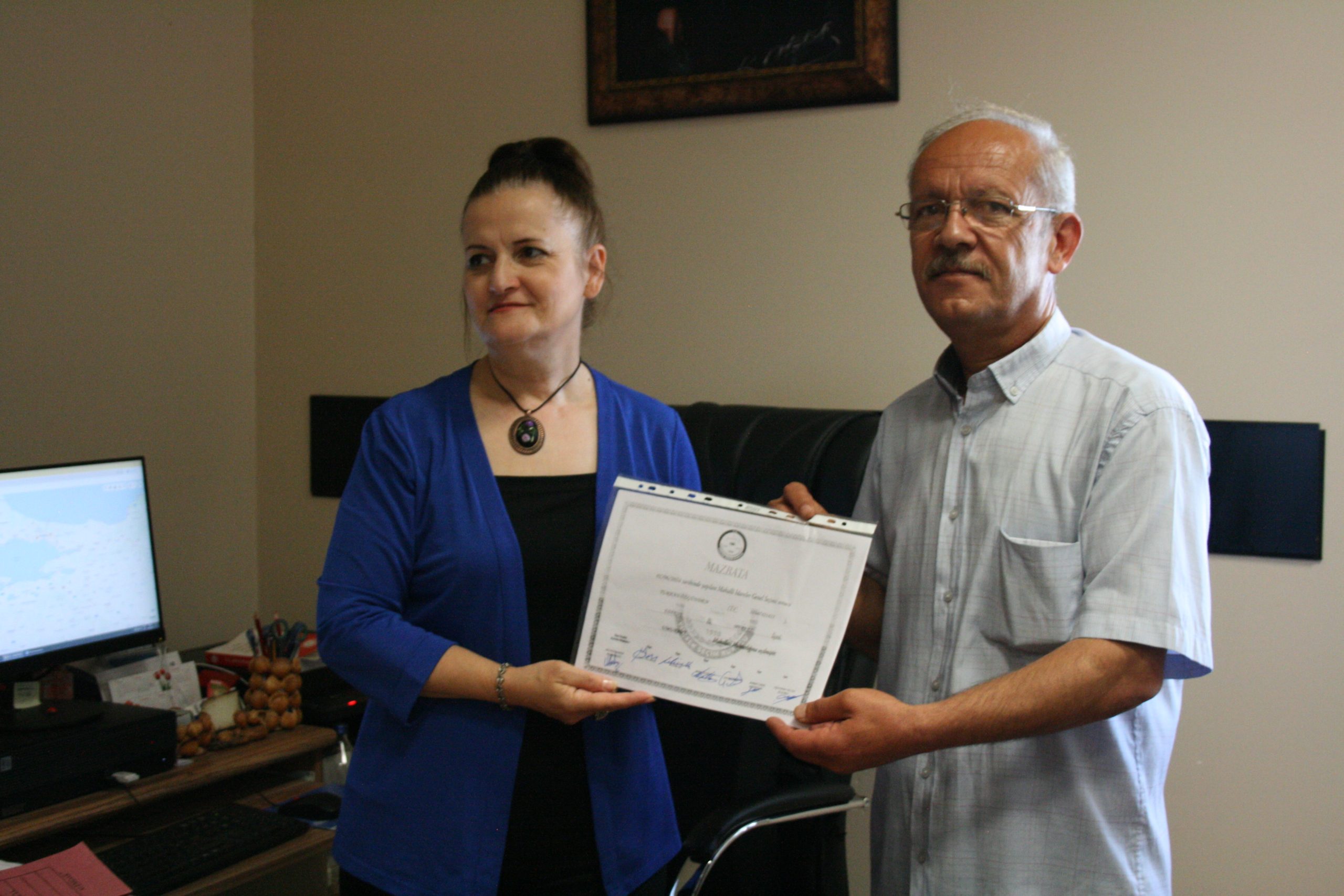 Muhtar Özgünden mazbatasına kavuştu