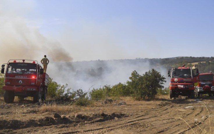 Hüseyinpınar’da orman yangını