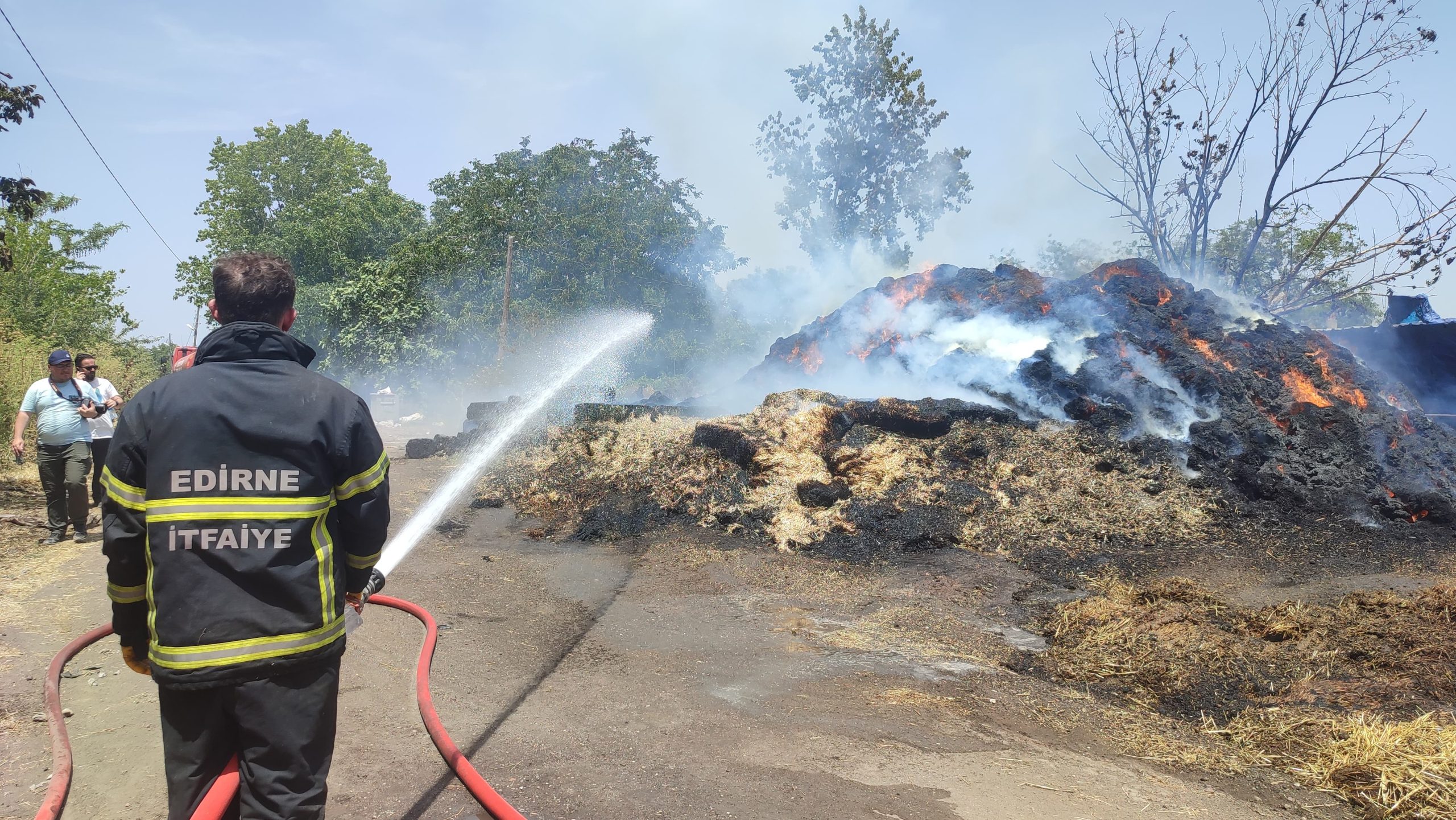 Kaynak yaparken yangın çıktı