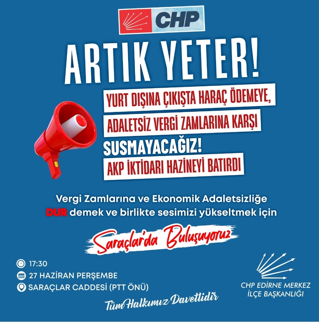 CHP’den ‘dur’ eylemi