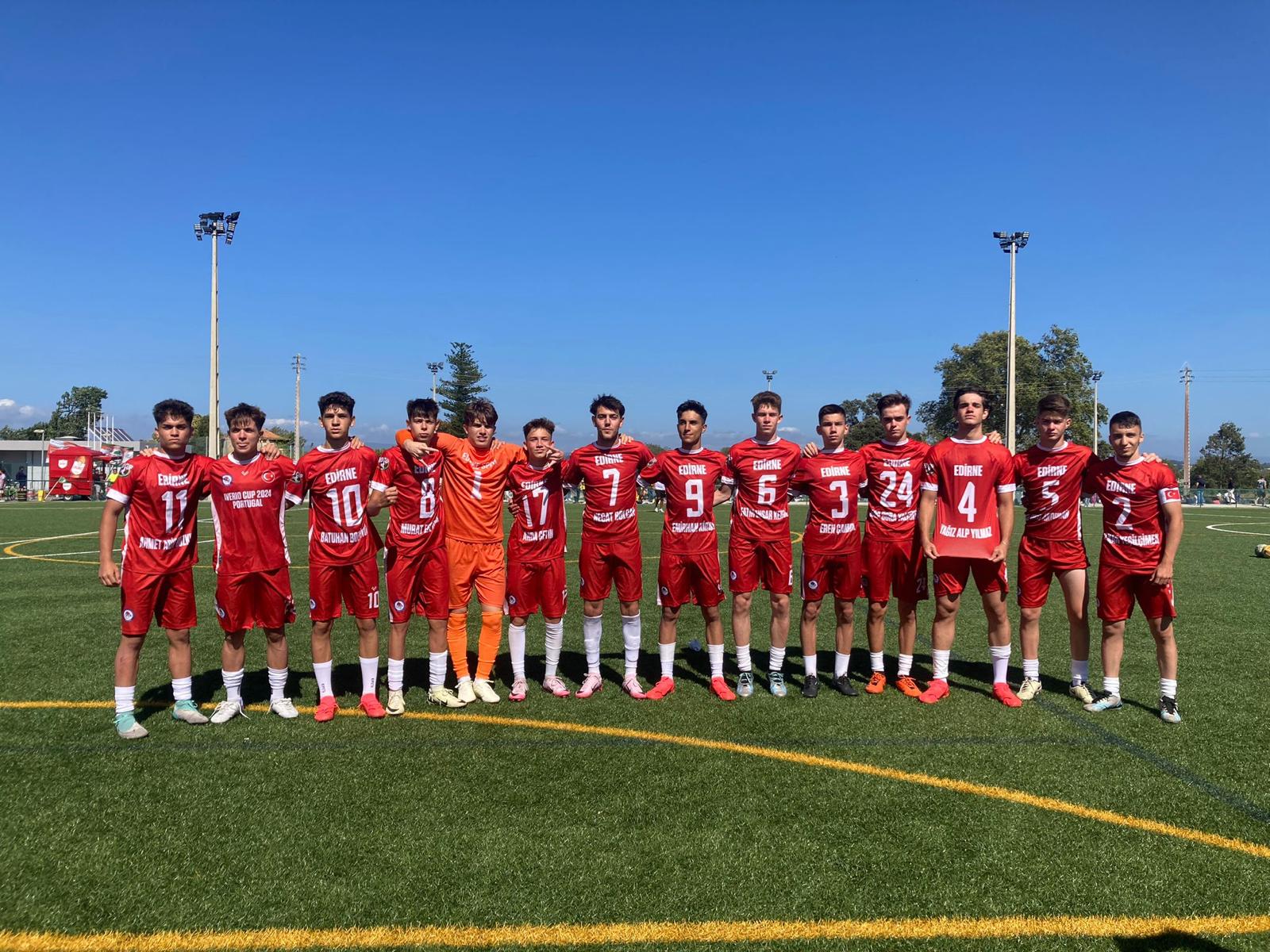 Edirneli genç futbolcular AB projesiyle Portekiz'de futbol turnuvasında 