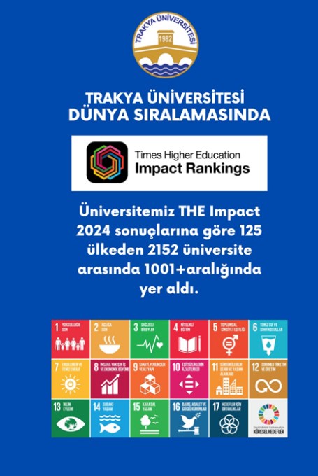 Trakya Üniversitesi yeniden dünya sıralamasında