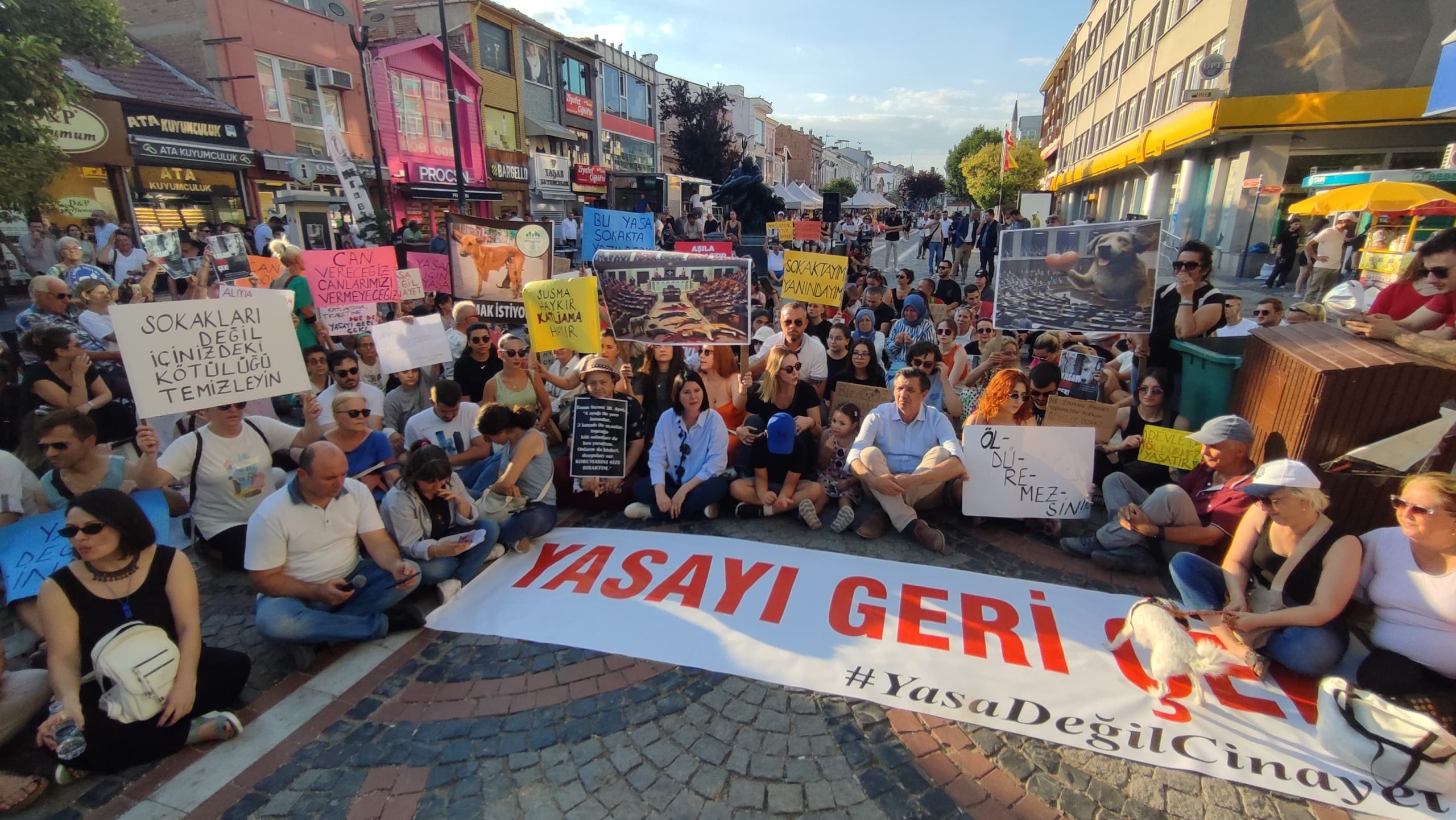 Canlar için oturma eylemi!