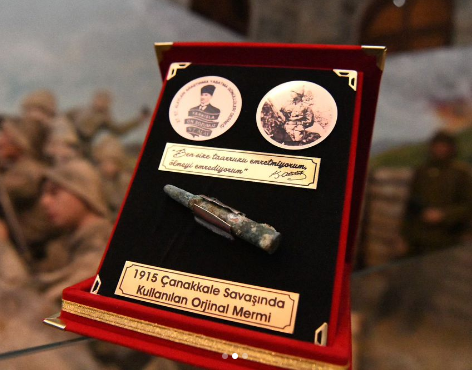 Çanakkale’de kullanılan mermi Keşan Belediyesi’nde