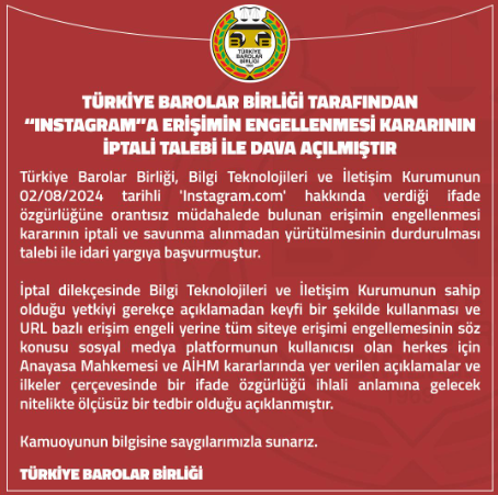TBB erişim engelini yargıya taşıyor