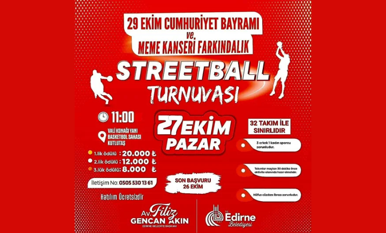 Belediyeden anlamlı Streetball turnuvası