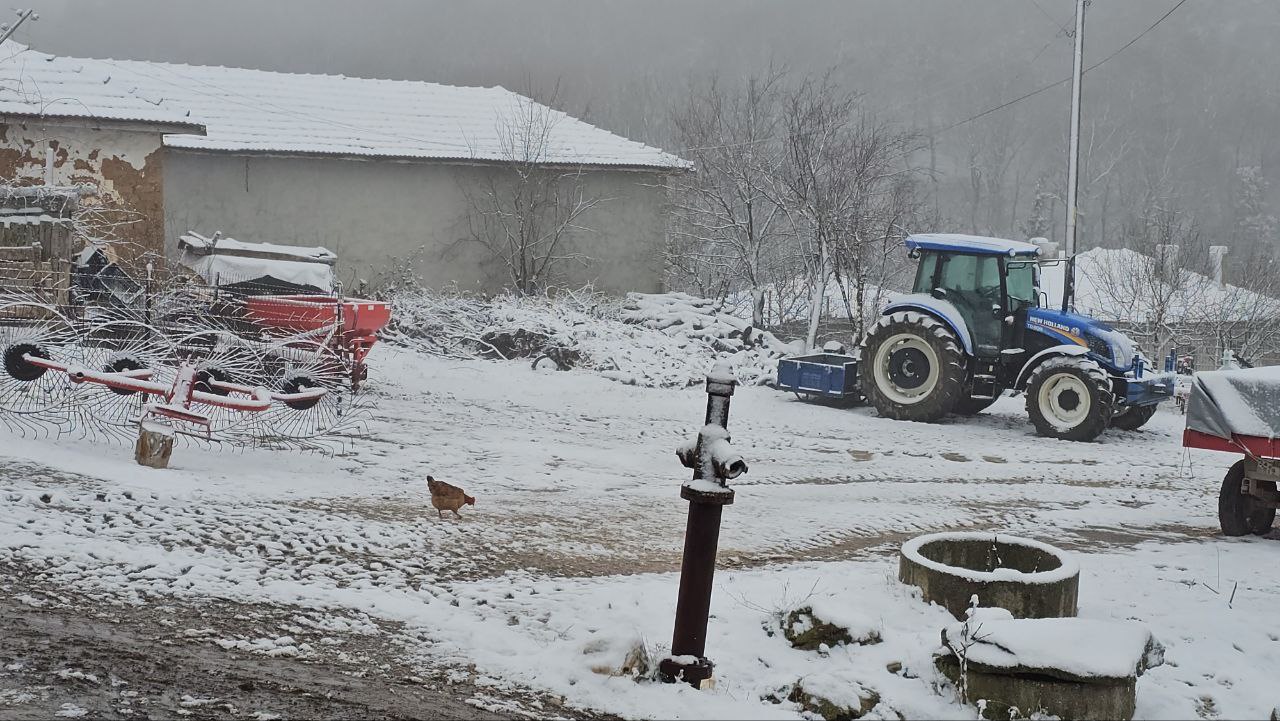 Edirne'ye beklenen kar düştü