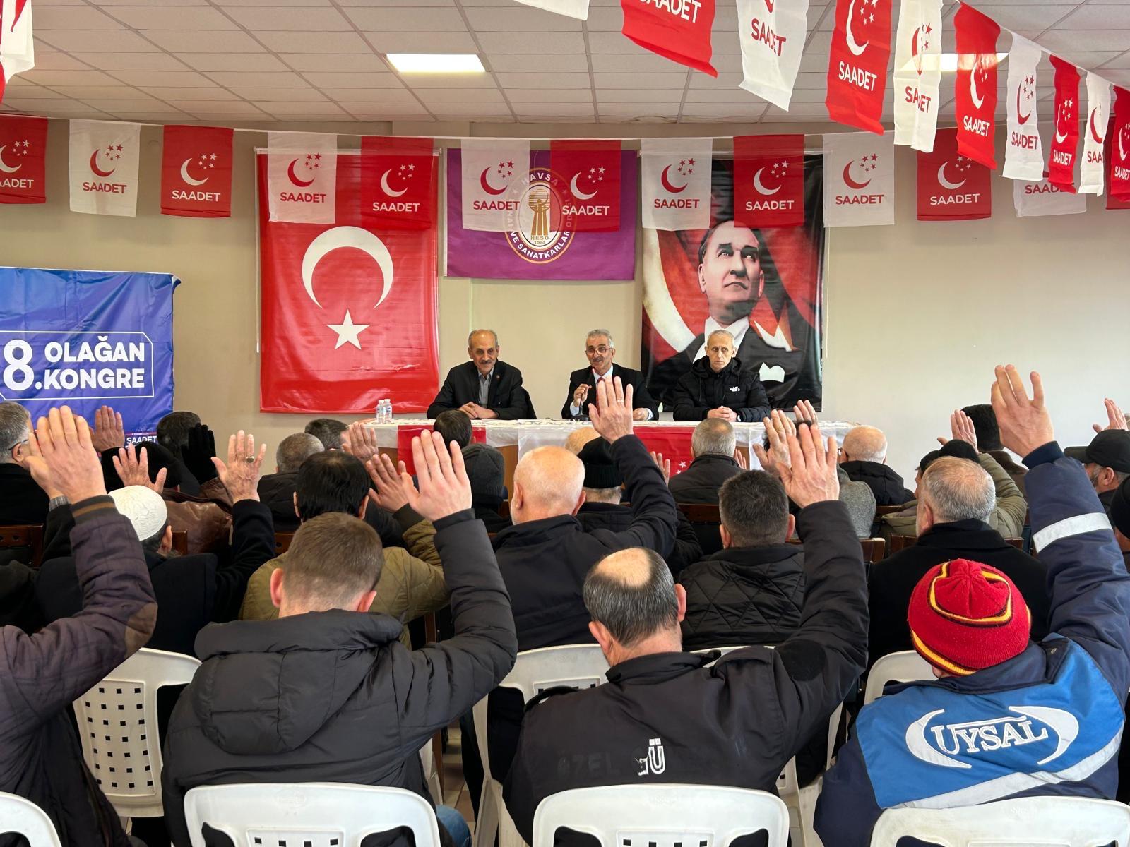 Havsa Saadet'te Aladağ'a güven oyu