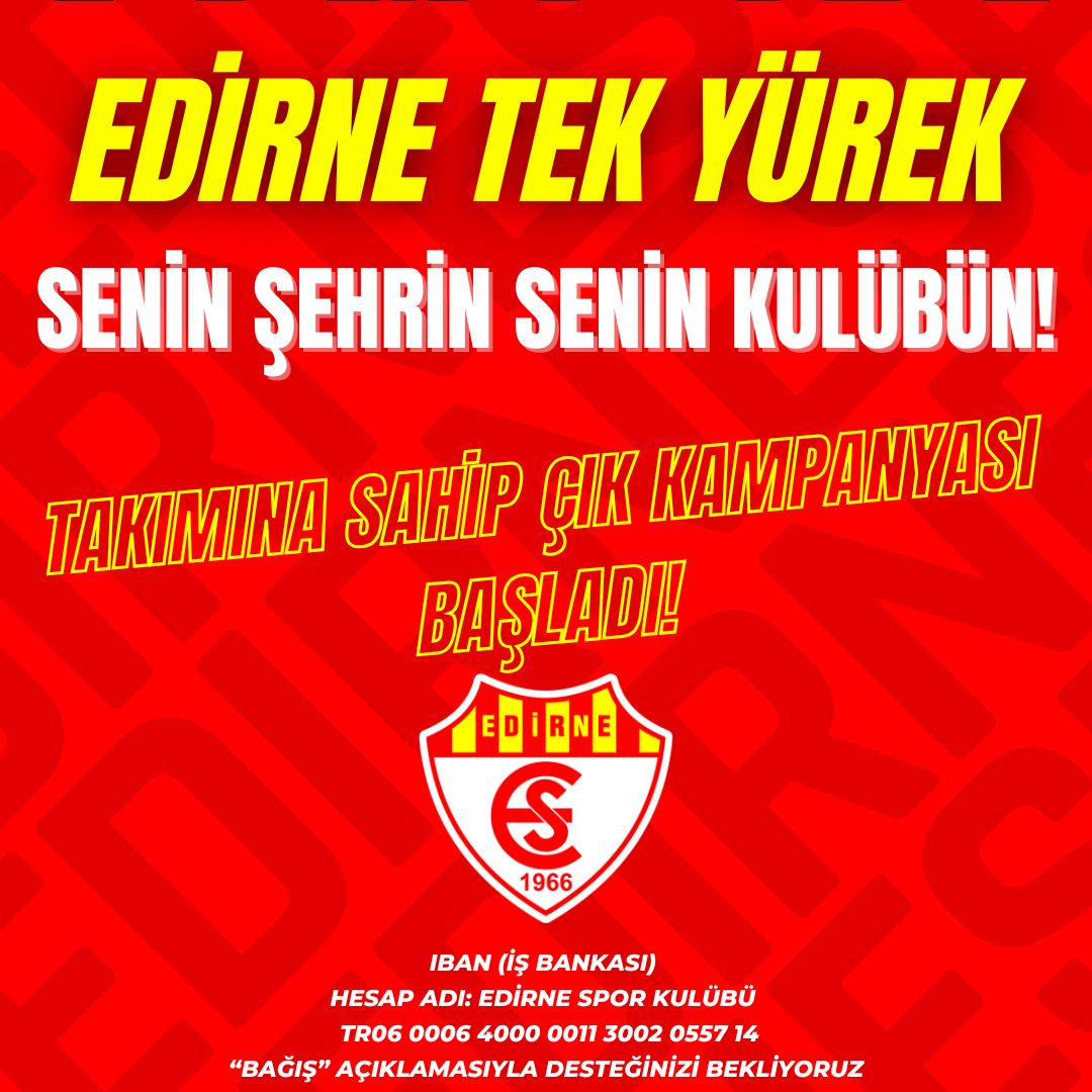 Edirnespor'a destek kampanyası!