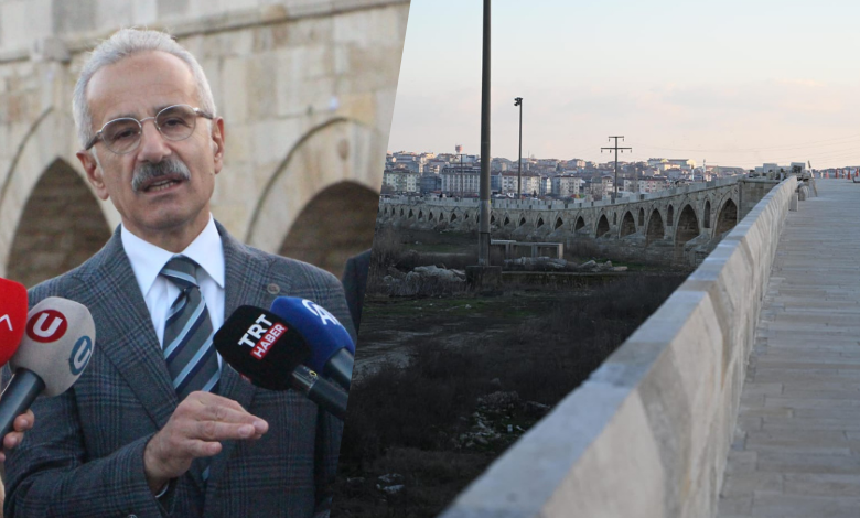 Tarihi Uzunköprü’de ‘hassas’ çalışma