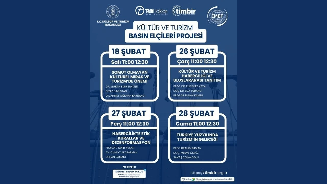 Kültür ve Turizm Basın Elçileri eğitimleri başlıyor