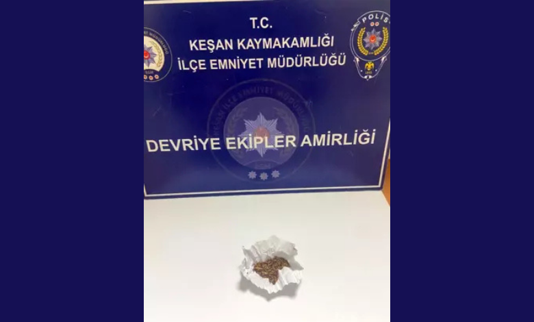 Keşan polisinden uyuşturucu avı