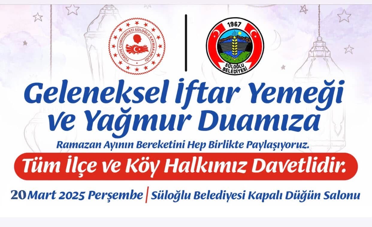 Süloğlu'nda geleneksel iftar ve yağmur duası