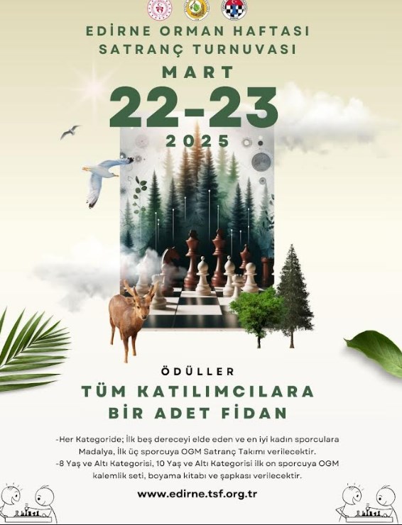 Orman Haftası’nda satranç turnuvasında ter dökecekler