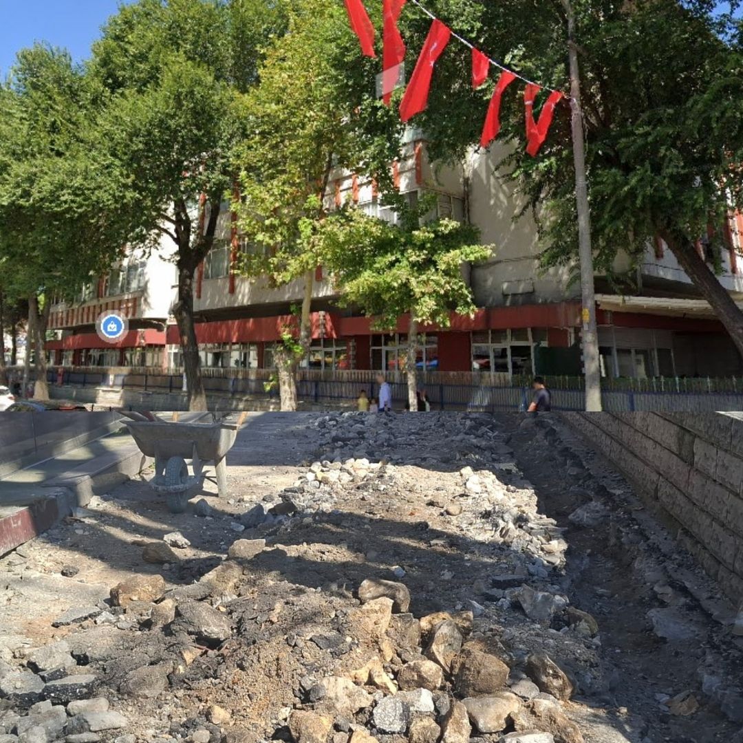 Orduevi’nin bahçesinde çalışmalar başladı