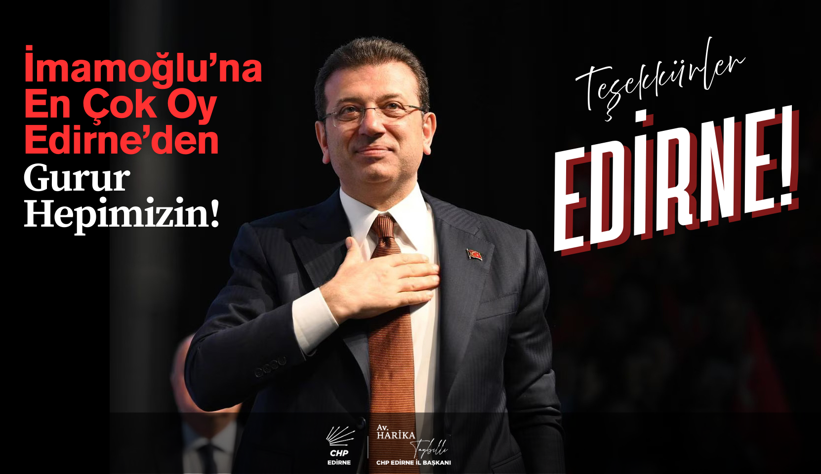 Taybıllı'dan Edirnelilere teşekkür mesajı