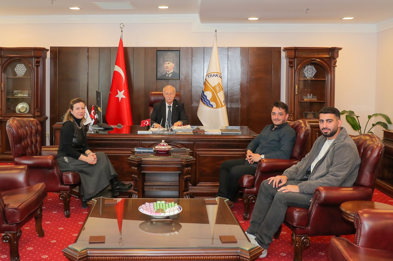 Edirne Ahval'den Rektör Prof. Dr Mustafa Hatipler'e ziyaret