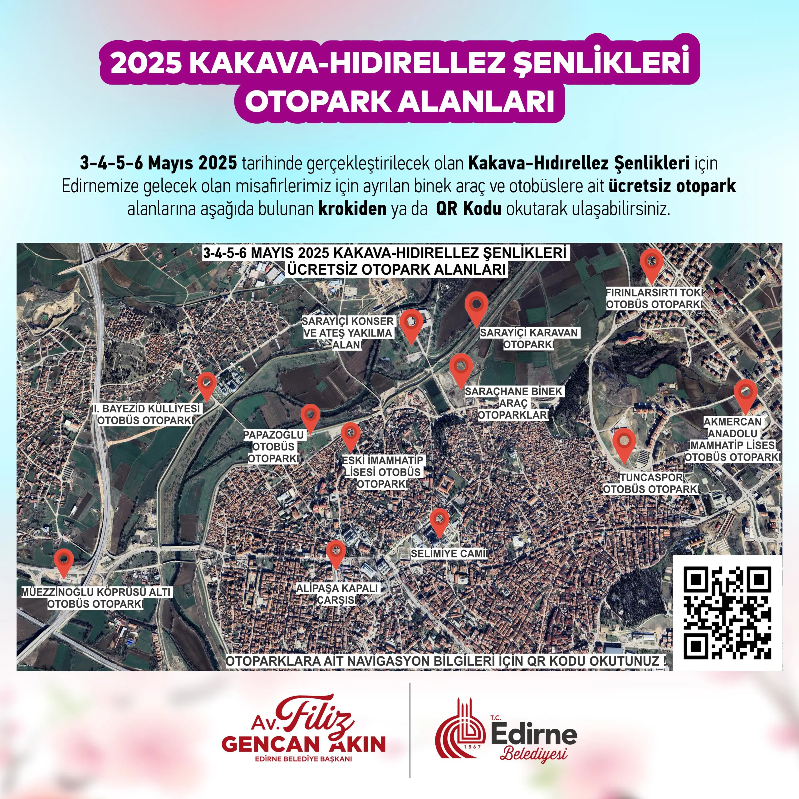 Kakava Hıdırellez Şenlikleri için otopark alanları belli oldu