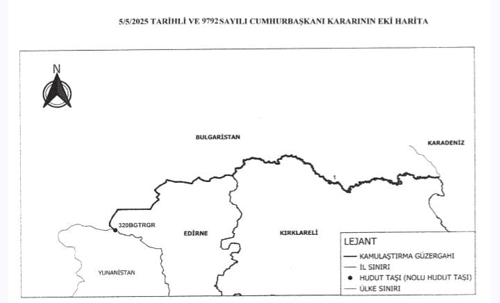 Sınır hattında acele kamulaştırma kararı