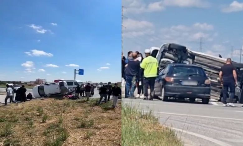 Kırklareli kavşağında feci kaza: 5 yaralı
