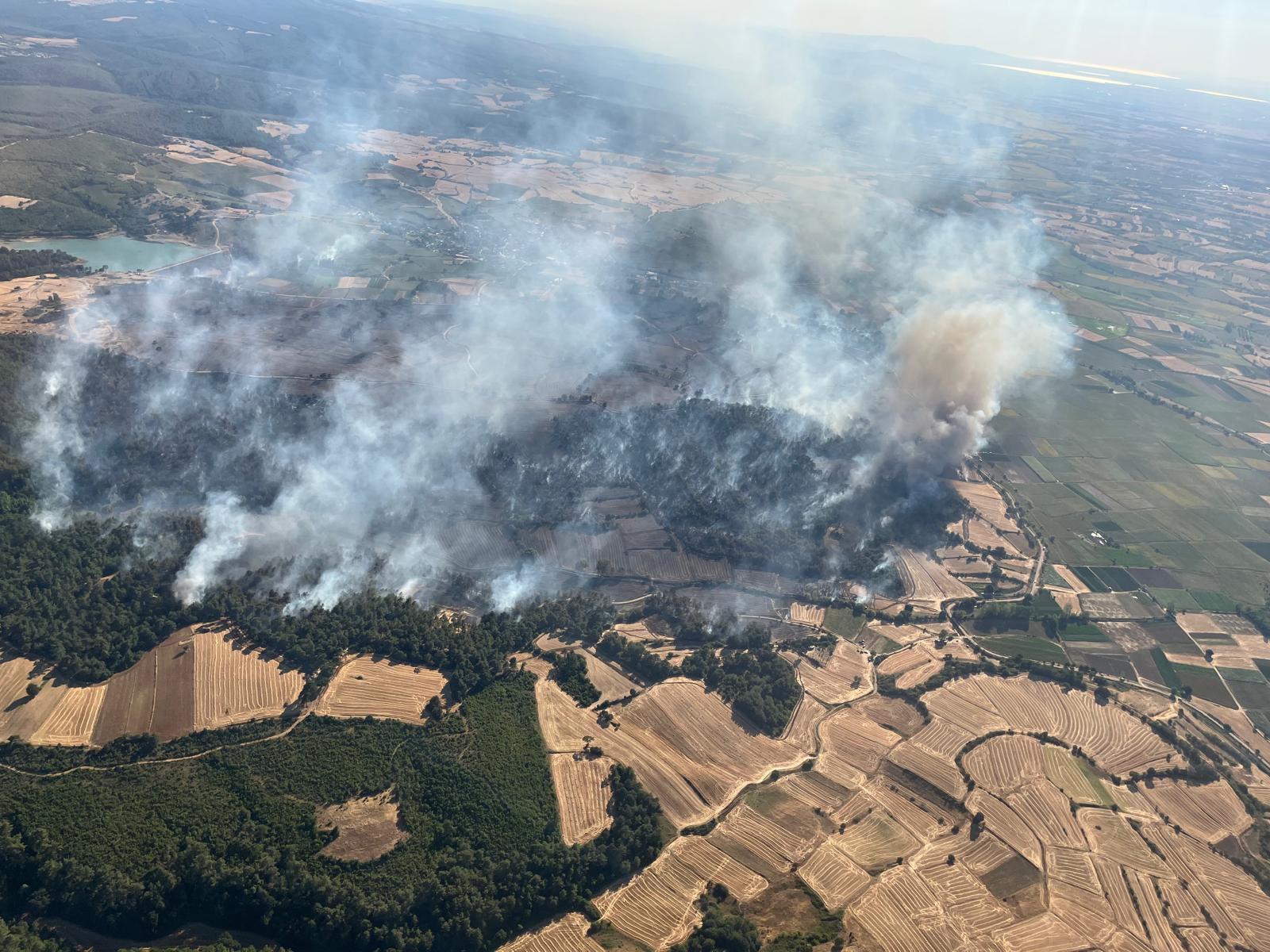 Keşan’da korkutan yangın
