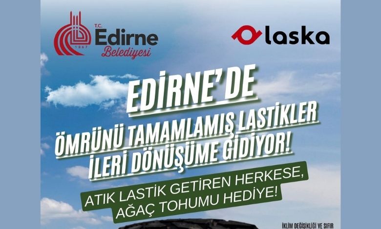 Atık lastiğini getirene ağaç tohumu hediye!