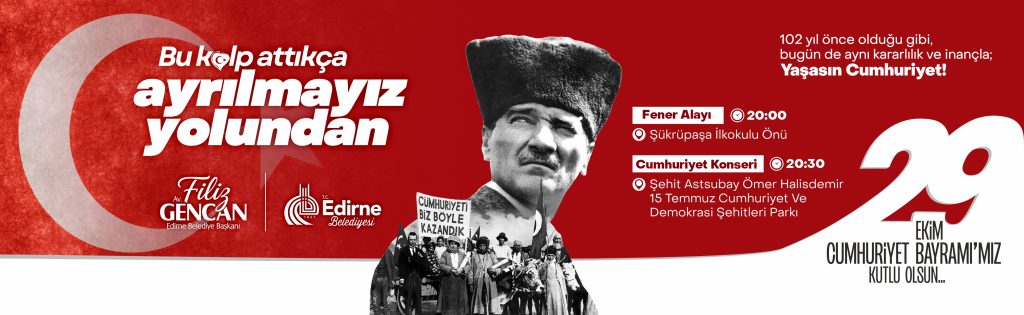 Edirne Belediyesi 2025 29 Ekim Cumhuriyet Bayramı ilanı