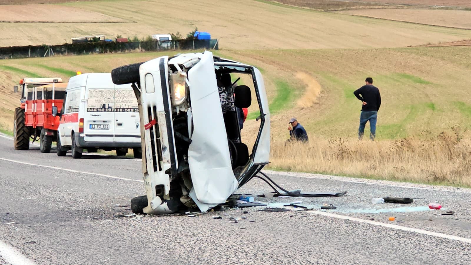 Edirne-Süloğlu yolunda kaza: 3 yaralı