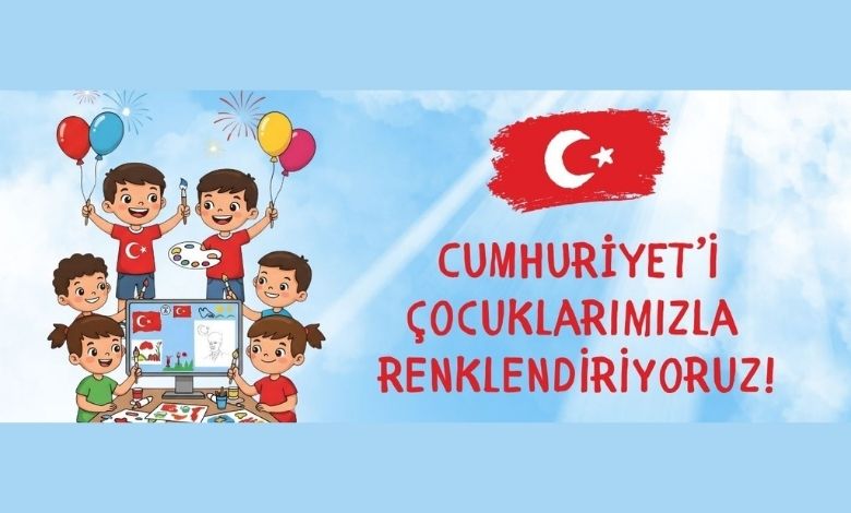 Çocuklar Cumhuriyet'i renkleriyle kutladı