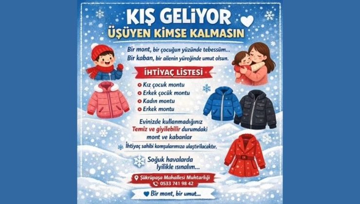 Muhtar Yılmaz'dan mont kampanyası