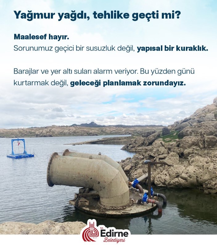 ‘Yağmur yağsa da 2 yıllık su açığı kapanmadı’